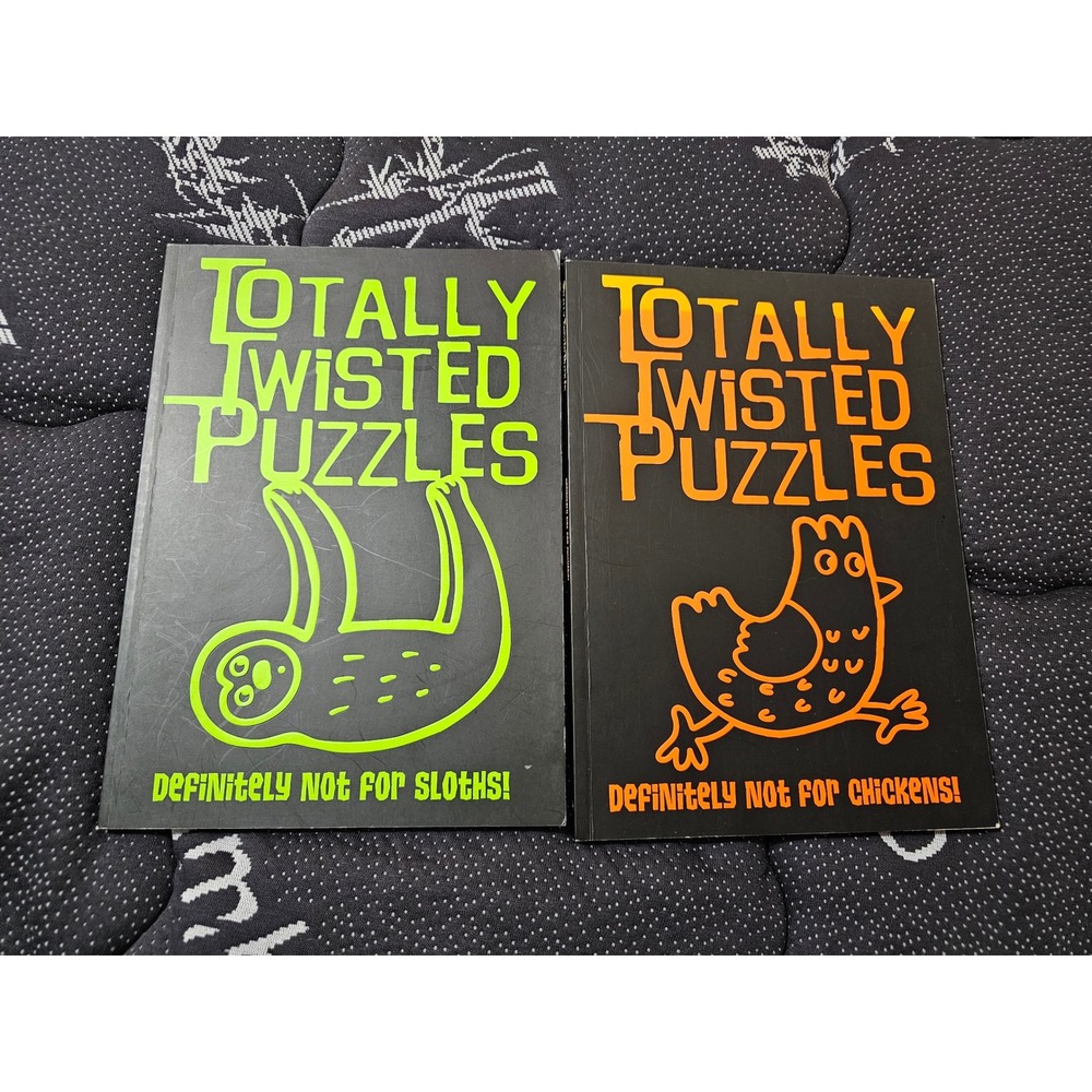 Totally Twisted Puzzles Activity Book Set Sloths and Chickens Sandy Creek 2 Pack